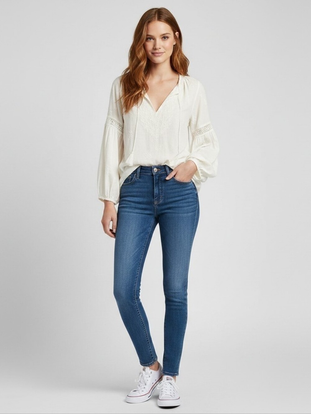Madewell Curvy High-Rise Skinny Jeans in Lanette Wash, EUC, 24P, 26" Inseam